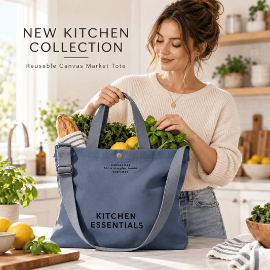 Reusable Canvas Grocery Tote