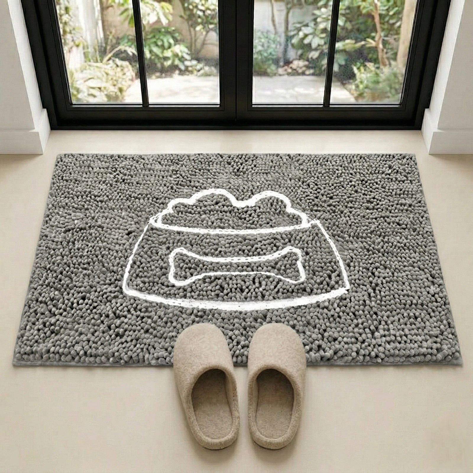 Everyday PawPrint™ Pet Bowl Embroidered Mat by Everyday Pet Deals