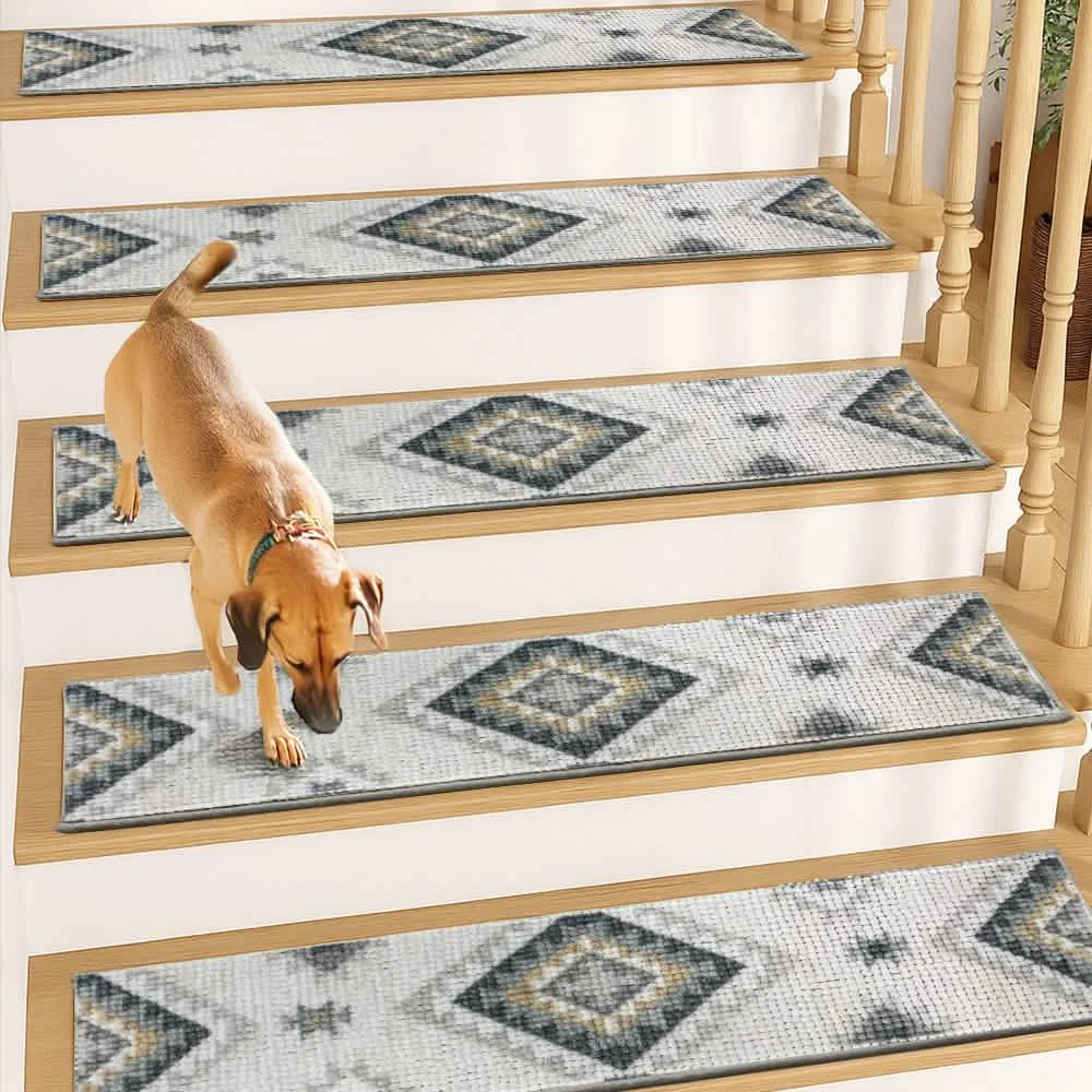 Everyday StepSafe™ Diamond Chenille Stair Treads by Everyday Pet Deals